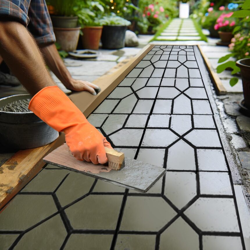 Pack Concrete Mold Pavers for Outside Walkway